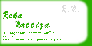 reka mattiza business card